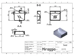 Умивальник Miraggio Seed 0000238, Білий - мініатюра 8