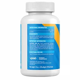Лецитин VPLab Lecithin 1200 мг 120 капсул - мініатюра 2