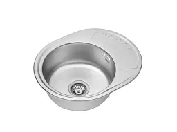 Кухонна мийка Kroner KRP Satin-5745 0.8 мм (CV022775) - мініатюра 2