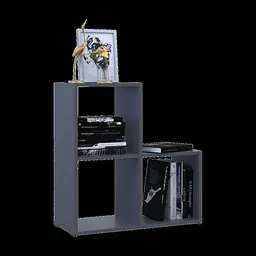 Стелаж Doros Степ 2х2 Графіт відкритий 69х28.8х71.4 (41516157) - мініатюра 5