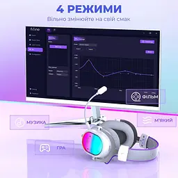 Ігрова гарнітура Fifine H16 7.1 RGB White (H16W) - мініатюра 11