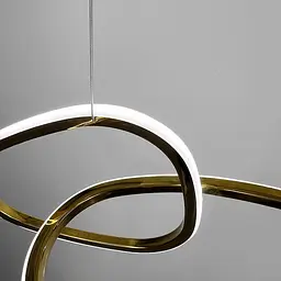 Ефектна видовжена латунна люстра у корпусі 120х30 см | Арт. AA242/5 Titanium | Line F - мініатюра 3