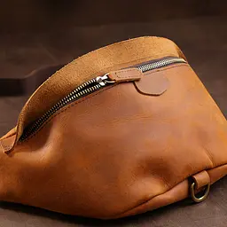 Шкіряна чоловіча vintage сумка на пояс 20371 Vintage коричневий - мініатюра 10