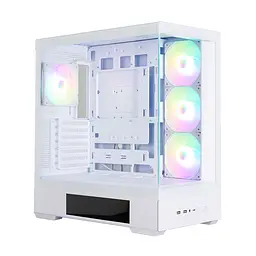 Zalman Корпус P40 DS без БЖ, 2xUSB3.0, 1x Type C, 3x120мм ARGB Reverse, 1x120мм ARGB, VGA 420мм, LCS ready, TG Side/Front Panel, Display, ATX, білий - мініатюра 3
