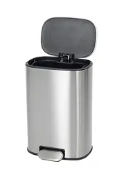 Відро для сміття з плавним закриттям овальне Mixxus Premium Diverse-TC0112 SS Color 12л нержавіюча сталь MI7079, Нержавіюча сталь - мініатюра 9