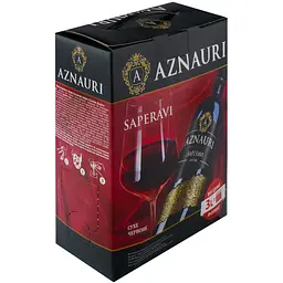 Вино AZNAURI Saperavi червоне сухе 3 л - мініатюра 5