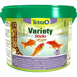 Сухий корм для ставкових риб Tetra в паличках Variety Sticks 10 л для всіх ставкових риб