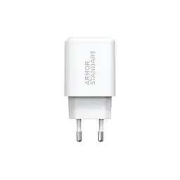 Мережевий зарядний пристрій ArmorStandart Poweraze 25W GaN Type-C + USB-A White (ARM87067)