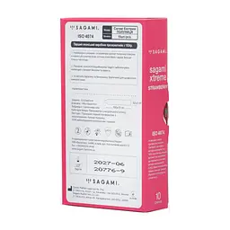 Презервативи Sagami Xtreme Fruity Strawberry З ароматом полуниці 10 шт. (4974234811854) - мініатюра 2