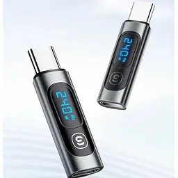OTG USB Type-C вимірювач потужності зарядки гаджетів до 240 Ватт з дисплеєм Essager ES-OTG16 - мініатюра 4