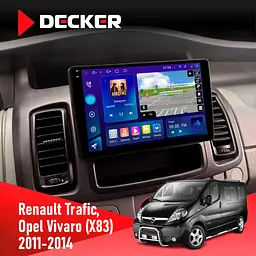 Штатна магнітола Opel Vivaro 2011-2015 Decker D10-009 4x64, DSP, 4G, 2k Decker (НФ-00008355)