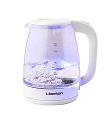 Електрочайник Liberton LEK-6807 1500W 1.8 л білий скло.