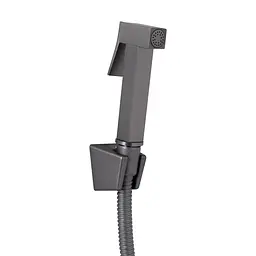 Змішувач з гігієнічною лійкою Qtap Gemini QTGEM272GMB45692 Gunmetal Black PVD, Шліфований чорний хром - мініатюра 3
