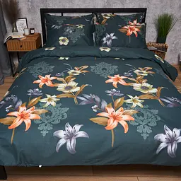 Підковдра Moon&Star Мікросатин Premium Floral Nocturne King Size 220x240 см - мініатюра 2
