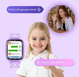 Смарт годинник дитячий Lemfo D57 з GPS трекером, 4G SIM-картою, відеодзвінками, прослуховуванням, геозоною та кнопкою SOS Синій - мініатюра 7