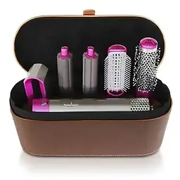 Стайлер фен щітка для волосся 5в1 Hair Brush в кейсі 1000Вт UKC 9234 Pink ТР - мініатюра 2
