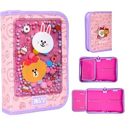 Пенал твердий Yes з клапаном HP-03 Line Friends Always Together (533731) - мініатюра 2