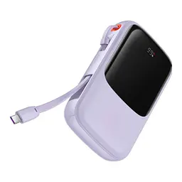Портативна батарея Baseus Qpow 10000 mAh 15 W Type-C PPQD050005 фіолетова - мініатюра 2