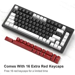 Клавіатура MageGee MK-Star 75 Yellow Switch White/Black/Red (6971969727236-UA) [159846] - мініатюра 7