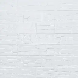 Самоклеюча декоративна 3D панель Sticker Wall Камінь біла рвана цегла 700х770х5мм 155 SW-00000484