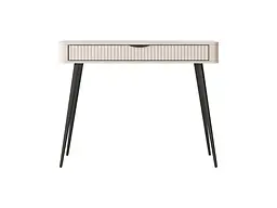 Стіл туалетний Perfect Home Ланте / Lante 1S/100 з 1 шухлядою і чорними ніжками Беж (PFH-091170) - мініатюра 4