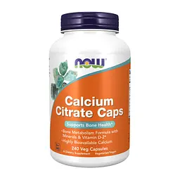 Кальций Now Foods Calcium Citrate Caps – 240 веганских капсул