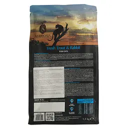 Сухий корм Ambrosia Grain Free Cat Fresh Trout & Rabbit для дорослих котів зі свіжою фореллю та кроликом 1.5 кг - мініатюра 3