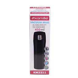 Термокухоль Kamille KM-2211 450мл чорний - мініатюра 3