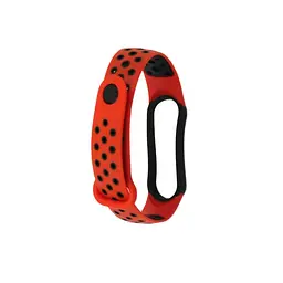 Силіконовий ремінець для фітнесу браслета XiaomiXiaomi Smart Band 5 6 7 Orange Black Sport Помаранчевий Чор Спортивний