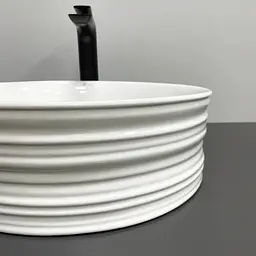 Умивальник VBI Larino white накладний VBI-012621, Білий - мініатюра 4
