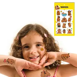 Тату тимчасове в наборі Капібара Tattooshka LB-197 Різнокольоровий shop (4829000018664) - мініатюра 3