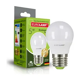 Лампочка Eurolamp LED G45 5W E27 4000K 220V (LED-G45-05274(P))