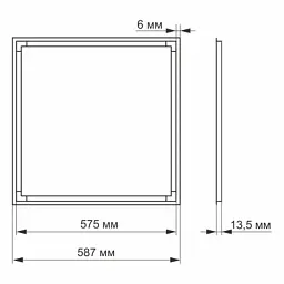 Світильник Videx LED панель ART 40W 5000K (VL-PA405W) - мініатюра 2