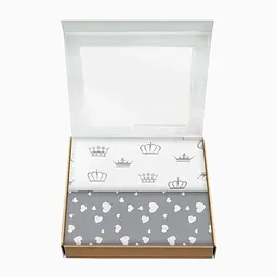 Пелюшки багаторазові Cosas дитячі G Crown 2 шт., 80х100 см, сірі - мініатюра 2