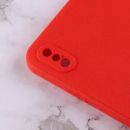 Силіконовий чохол Candy Full Camera для Apple iPhone X / XS (5.8) Червоний / Red - мініатюра 3