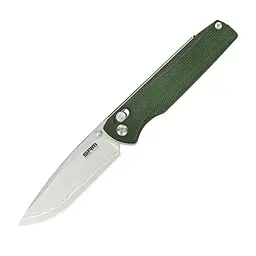 Нож складной туристический SRM Terrier 258L-MG2 (9.3 см) 140Cr / Micarta зеленый