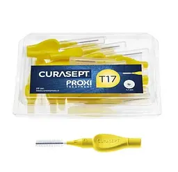 Міжзубний йоржик Curasept Proxi T17, ISO5 (1.7 мм, жовтий), 25 шт