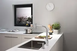 Змішувач Hansgrohe Talis Select 300 2jet кухонний з витяжним виливом Sbox 73867000 Хром - мініатюра 3