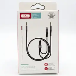 Кабель XO NB178B 2 in 1 audio adapter cable DC3.5 TO DC3.5 + TYPE-C 1M Black - мініатюра 2