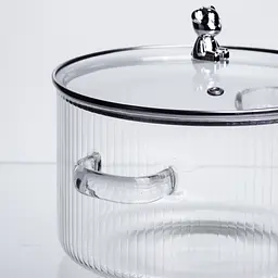 Каструля скляна Yiwu HP-34-103 з боросилікатного скла 3.5 л 20 см для варіння та тушкування - мініатюра 3