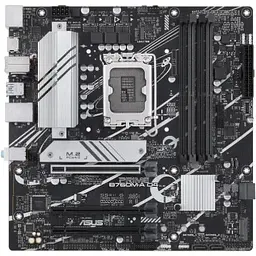 Материнська плата Asus Prime LGA1700, B760M-A D4-CSM, B760, 4xDDR4, Int.Video(CPU), 4xSATA3, 2xM.2, 3xPCI-E 16x 4.0, Realtek 7.1, Realtek 2.5Gb, 5xUSB3.2/7xUSB2.0, HDMI/DP, MicroATX