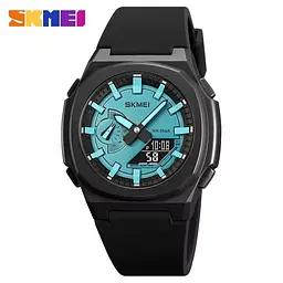 Чоловічий наручний годинник Skmei 2091 цифровий електронний спортивний Black Light Blue Black, 2091BKLTBUBK (19471) - мініатюра 2