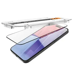 Захисне скло Spigen Glass tR EZ Fit HD FC Black для iPhone 15 Pro (AGL06899) - мініатюра 5