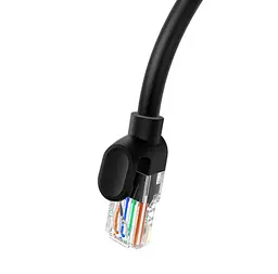 Кабель патч-корд RJ45 Baseus High Speed CAT5 Gigabit Ethernet Cable (Round Cable) 3m B00133206111-04 Black - мініатюра 3