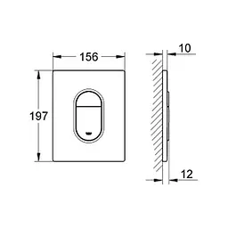 Панель змиву для унітаза Grohe Arena Cosmopolitan 38844SH0, Білий - мініатюра 2