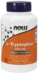 Триптофан Now Foods L-Tryptophan 500 мг 60 капс