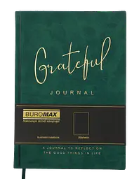 Блокнот діловий Buromax Grateful А5 96 арк. без лініювання обкладинка штучна шкіра зелений (BM.295019-04) - мініатюра 2