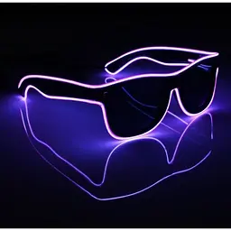 Окуляри світлодіодні Leds сонцезахисні El Neon ray purple неонові