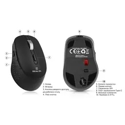 Мишка REAL-EL RM-380W Wireless Black (EL123200057) - мініатюра 10