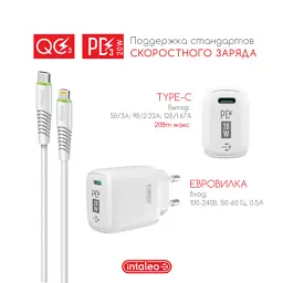 Зарядний пристрій Intaleo TCGQPD120L (1283126510007) - мініатюра 4